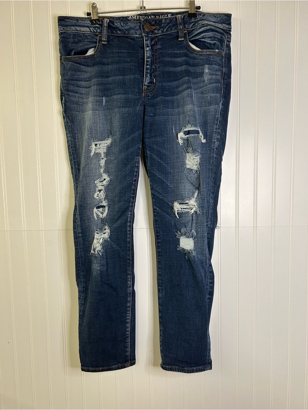 American Eagle Vintage Collection Distressed Super Stretch Jeggings 14 Short